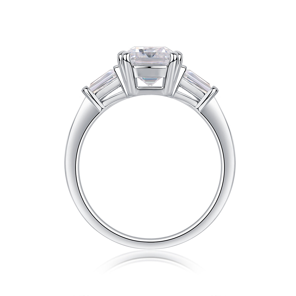 Vinzaa Starry Sky Mirror - Octagon Cut Moissanite Ring in S925 Sterling Silver