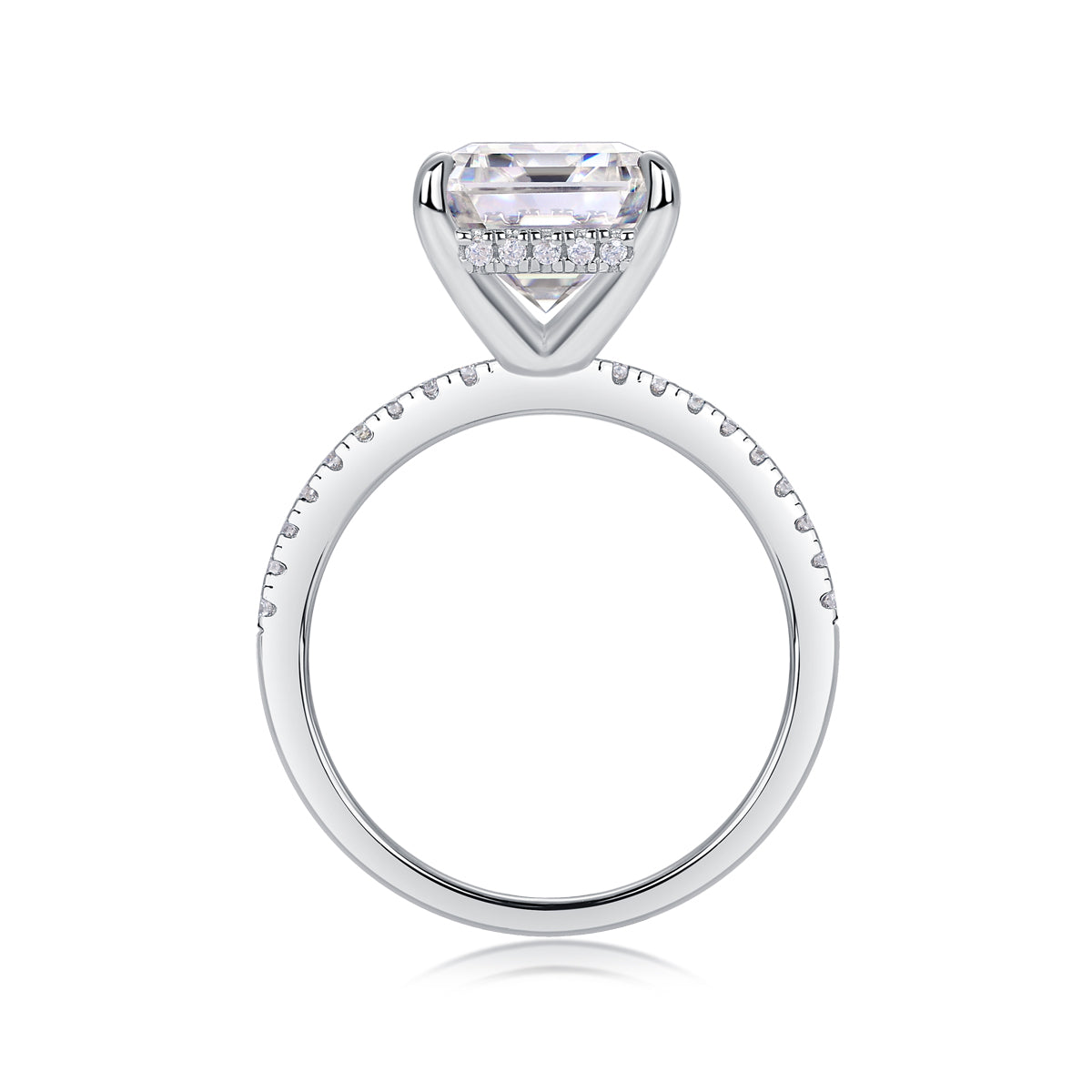 Vinzaa Iridescence City - Grand 9x11mm Octagonal Moissanite Statement Ring in S925 Silver