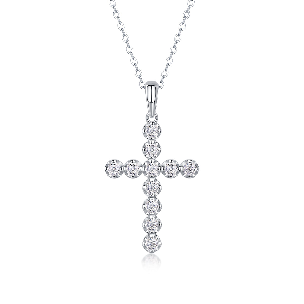 Vinzaa Entrusted - Elegant Moissanite Pendant Necklace in S925 Sterling Silver