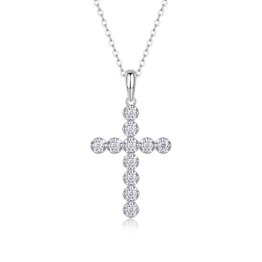 Vinzaa Entrusted - Elegant Moissanite Pendant Necklace in S925 Sterling Silver