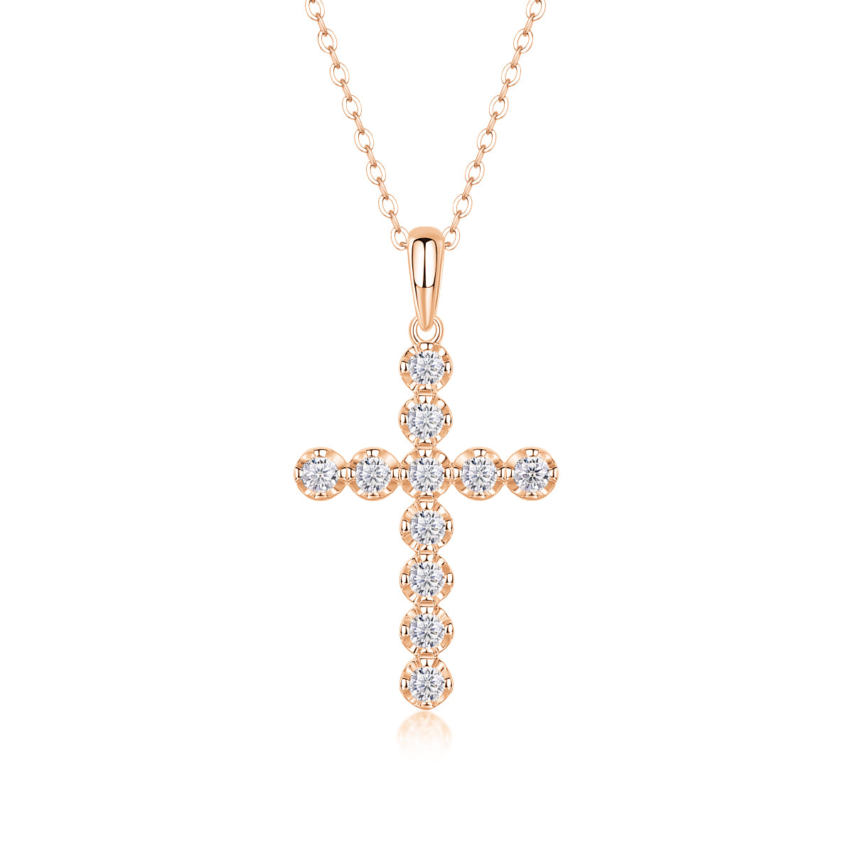 Vinzaa Entrusted - Elegant Moissanite Pendant Necklace in S925 Sterling Silver