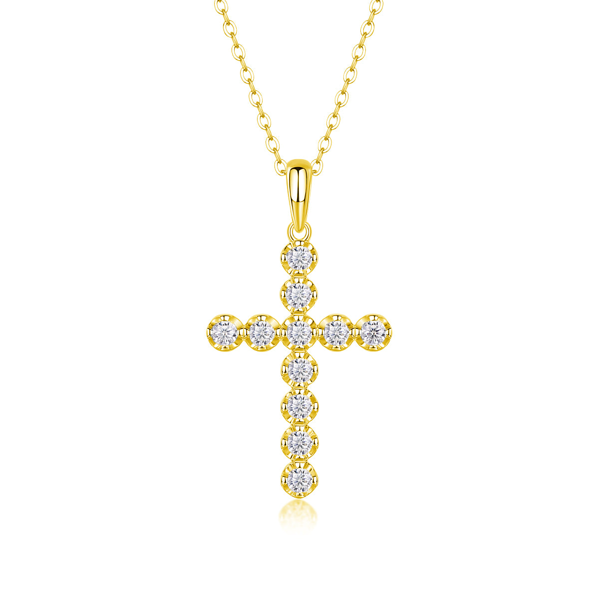 Vinzaa Entrusted - Elegant Moissanite Pendant Necklace in S925 Sterling Silver