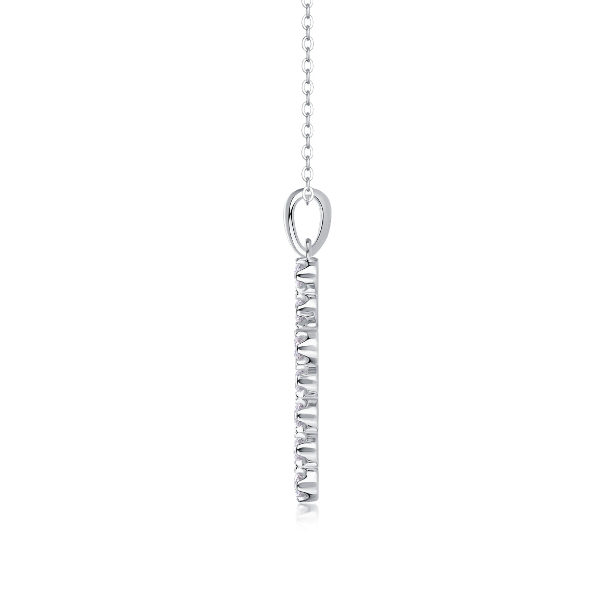 Vinzaa Entrusted - Elegant Moissanite Pendant Necklace in S925 Sterling Silver